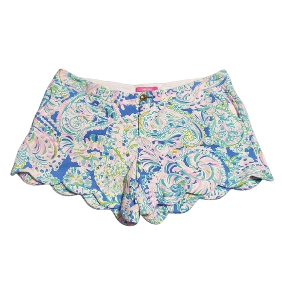 Lilly Pulitzer Women's Buttercup Scalloped Shorts 16 - Picture 1 of 6